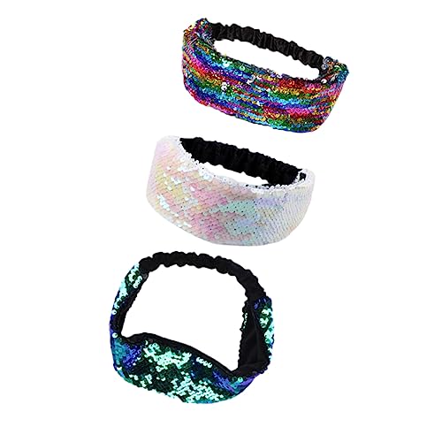 Healvian Schickes Doppelseitiges Pferdeschwanz-stirnband Mit Pailletten Farbwechsel Haar-accessoires Für Frauen Und Mädchen Für Partys von Healvian