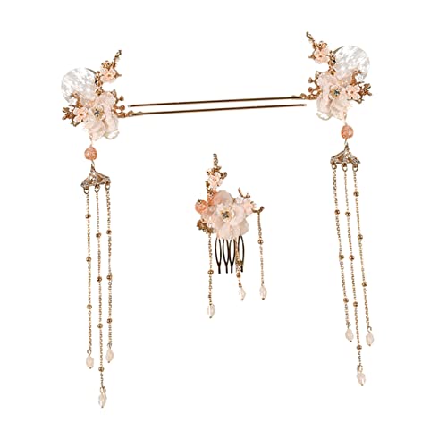 Healvian Traditionelles Chinesisches Haarnadel- -kamm-set 3er-pack Haar-accessoires Für Damen Zum Stylen Von Dekorationen von Healvian