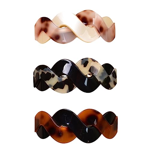 Healvian 3stücke Haarspangen in Schildpatt- Große Haarspangen Mit Druckknöpfen Haar-accessoires Für Damen Farbe Variieren von Healvian