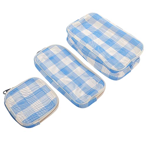 Healvian 3stücke Kosmetikbeutel Mit Reißverschluss Tragbare Make-up Tasche Für Damen Reisetasche Für Kosmetikprodukte Schmuck Und Kleinigkeiten Für Reisen Camping Und Heimgebrauch von Healvian