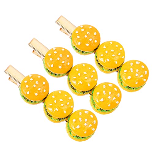 Healvian 3stücke Burgerförmige Haarspange Haarnadel Burgerform Mädchen Party Kopfschmuck Haarnadel Haarspange Dekorative Haar Clip Künstliche Geformt Zubehör von Healvian
