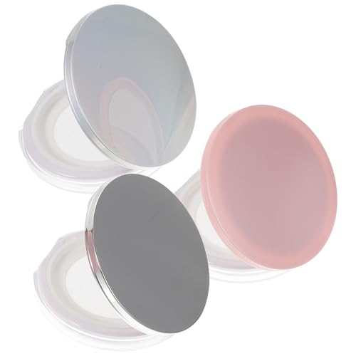 Healvian 3stücke Leere Pulverbehälter Lose Powder Tragbares Puderetui Für Damen Make-up-puderbehälter Puderhalter Für Kosmetik Etui Für Losen Puder Puderhalter Mit Puderquaste Und von Healvian