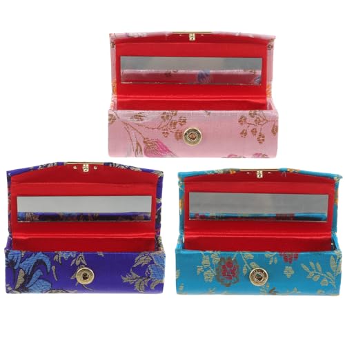 Healvian 3stücke Lippenstifthalter Für Damen Lippenstiftetuis Mit Make-up Reiseetuis Kleiner Lippenstifthalter Für Handtasche Organizer Taschen Für Frauen von Healvian
