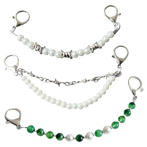 Healvian 3stücke Teilige Abnehmbare Schuhketten Mit Perlendekor Für Sneaker Und Stiefel Schuhkettenanhänger Für Mädchen Und Frauen Vielseitig Einsetzbar Für Geburtstage Und Partys von Healvian