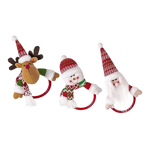 Healvian 3stücke Weihnachts Handtuchringe Wandmontage Handtuchhalter Für Badezimmer Und Küche Stilvolle Weihnachtsdeko Mit Und Weihnachtsmann Motiven von Healvian