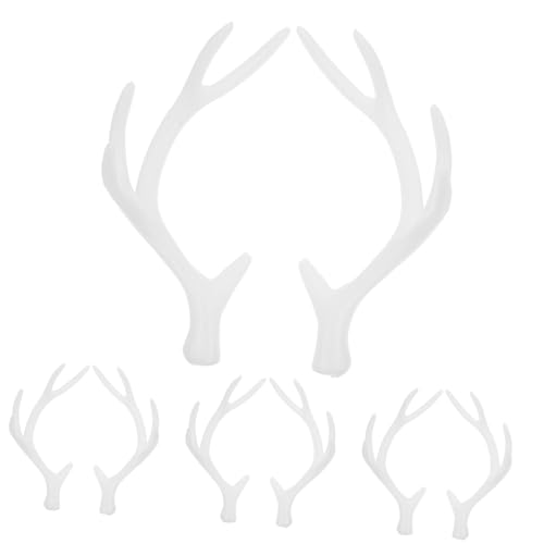 Healvian 4paar Simulation Kunststoff Geweih Kopfband Diy Requisiten Für Cosplay Weihnachtsdekoration Realistische Hirschhörner Für Kreative Kostümgestaltungen von Healvian