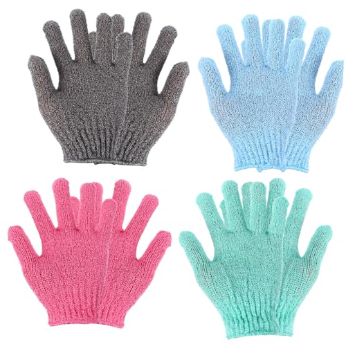 Healvian 4 Paar Handschuhe Zum Schrubben Von Schlamm Peeling-peelinghandschuhe Für Den Körper Abgestorbene Haut Entfernen Peeling-handtuch Spa-handschuhe Badeschrubber Badetuch Nylon von Healvian