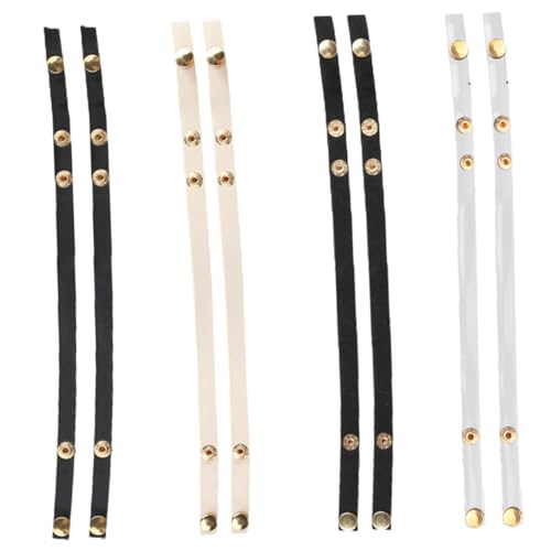 Healvian 4 Paare Abnehmbare Fersen Schuhriemen für Damen Verstellbare Snap Button Schuhbänder für High Heels Transparente und Matte Farben Flexibler Fersenhalter für Sicheren Halt und von Healvian