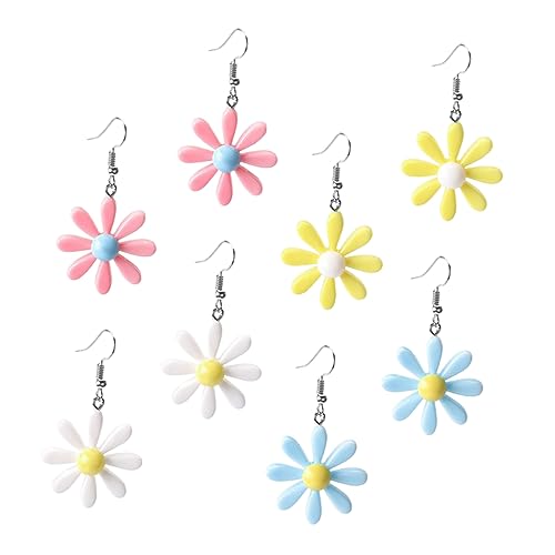 Healvian 4paare Blumenohrringe Für Frauen Ohrhänger Mit Blumendekor Ohrschmuck Leicht Anzuziehen Geeignet Für Alltag Und Partys Healvian 4paare Blumenohrringe Für Frauen Ohrhänger Mit Blumendekor Ohrschmuck Leicht Anzuziehen Geeignet Für Alltag Und Partys von Healvian