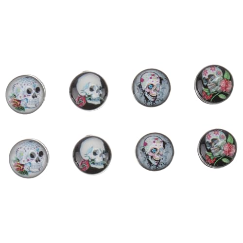 Healvian 4 Paare Herren Ohrstecker mit Modischem Design Schmuck im Skull Muster Hautfreundlich Langlebig und Leicht zu Tragen Stilvolle Ohrschmuck für Männer von Healvian