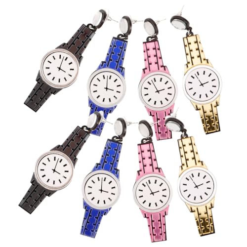 Healvian 4 Paare Kreative Uhr Ohrringe aus mit Auffälligem Design Leichte Dangle Ohrringe in Blau Gelb und Schmuckgeschenke für Damen und Partys Healvian 4 Paare Kreative Uhr Ohrringe aus mit Auffälligem Design Leichte Dangle Ohrringe in Blau Gelb und Schmuckgeschenke für Damen und Partys von Healvian