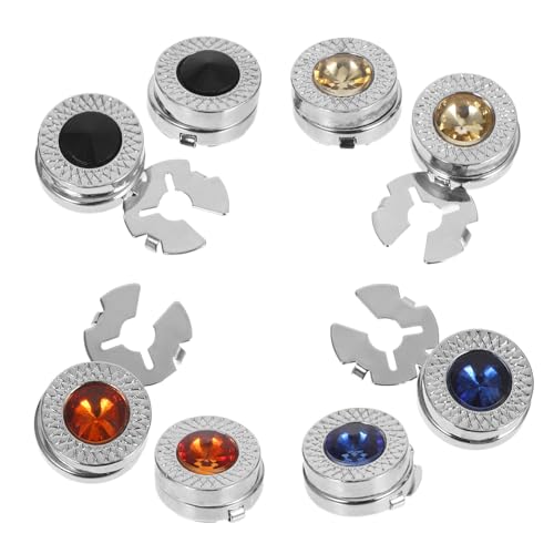 Healvian 4 Paare Manschettenknöpfe für Männer Hochzeits und Business Accessoires für Besondere Anlässe Wie Hochzeiten oder Formelle Events von Healvian