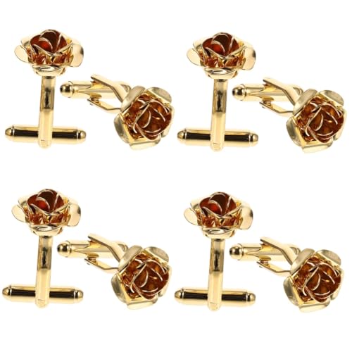 Healvian 4 Paare Rosenblüten Manschettenknöpfe für Herren Hemdaccessoires für Hochzeiten Formelle Anlässe Business Outfits Stilvolle Kleidungsgestaltung Healvian 4 Paare Rosenblüten Manschettenknöpfe für Herren Hemdaccessoires für Hochzeiten Formelle Anlässe Business Outfits Stilvolle Kleidungsgestaltung von Healvian