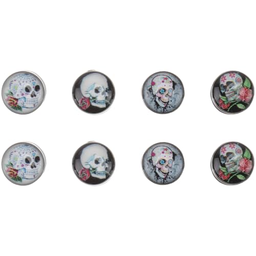Healvian 4 Paare Skull Ear Studs für Herren Ohrstecker mit Einzigartigem Design Ohraccessoires für Healvian 4 Paare Skull Ear Studs für Herren Ohrstecker mit Einzigartigem Design Ohraccessoires für von Healvian