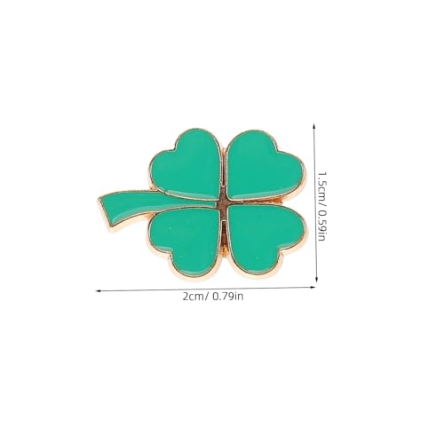 Healvian 4 STÜCKE Teiliges Kleeblatt Anstecknadeln aus Legiertem Material Kleine Leichte Broschen für Damen und Herren Shamrock Pins für Feiertage Festivals und Alltag von Healvian