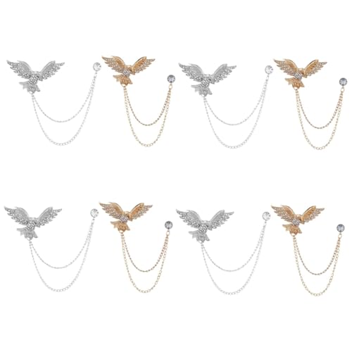 Healvian 4 Sätze Adlerbrosche Adler Kragennadel Quaste Brosche Clip Strass Brosche Pin Retro Anzug Adler Anstecknadel Kettenbrosche Vogelbrosche Pin Tierbrosche Schmuck Herren 2 Stücke * 4 Healvian 4 Sätze Adlerbrosche Adler Kragennadel Quaste Brosche Clip Strass Brosche Pin Retro Anzug Adler Anstecknadel Kettenbrosche Vogelbrosche Pin Tierbrosche Schmuck Herren 2 Stücke * 4 von Healvian