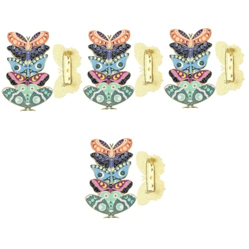 Healvian 4 Sätze Broschen Emaille Anstecker Pins Für Kleidung Rucksack Retro Insekten Abzeichen Für Freunde Familie 5 Stück * 4 von Healvian