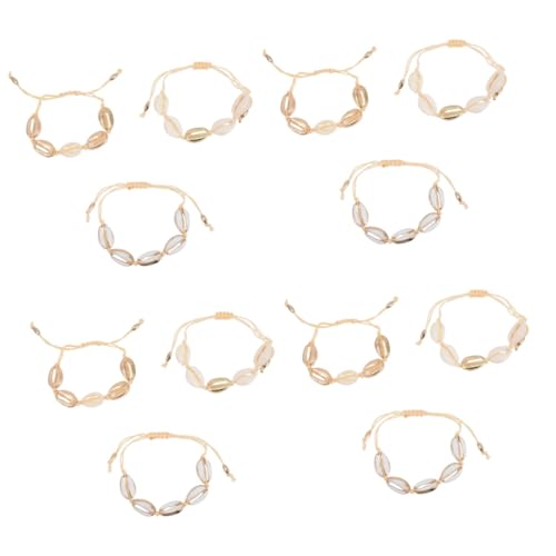 Healvian 4 Sätze Gewebtes Armband Strandmuschel Kauri Armbänder Gehäkelte Fußkettchen Für Teenager Mädchen Frauen Armband Legierung 3 Stücke * 4 von Healvian
