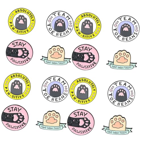 Healvian 4 Sätze Katzenpfoten Brosche Rucksack Anstecknadel Broschen Clip Schal Kleidungs Damen Dekorative Schal Kleidungs 4 Stück * 4 von Healvian