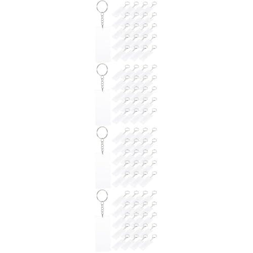 Healvian 4 Sätze Schlüsselanhänger Rohlinge Acrylplatten Schlüsselringe Anhängern für Diy Schlüsselanhänger Bastelprojekte für Persönliche und Kreative Dekorationen von Healvian