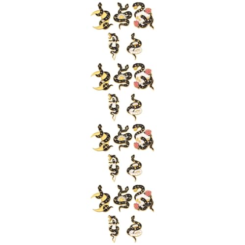 Healvian 4 Sätze Teiliges Schlangenform Brosche Anstecker Schmuck Abzeichen Für Mütze Langlebige Legierung Elegantes Design Perfektes Für Freunde Verarbeitet 5 Stück * 4 von Healvian