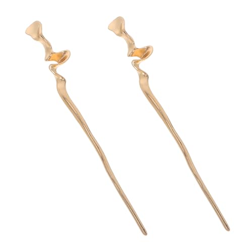 Healvian 4 Stck Chinesische Haarnadeln aus Metall mit Antikem Unregelmäßigem Drehdesign für Langes Haar Haarschmuck Sticks für Damen Vintage Haarstyling Zubehör für Festtage und Alltag von Healvian