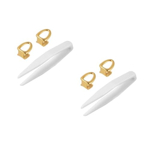 Healvian 4 Stck. Metall Zähne Grill Hip Hop Party Accessoire Kupfer Mundkappe Einzelner Goldfarbener Zahn Kostüm Zubehör von Healvian