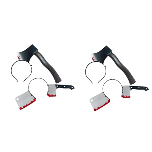 Healvian 4 Stck. Teiliges Halloween Haarreif mit Gruseligen Messer Attrappen Leicht und Langlebig Schaurige Party Requisiten für Halloween Kostüm und Festtagsdeko von Healvian