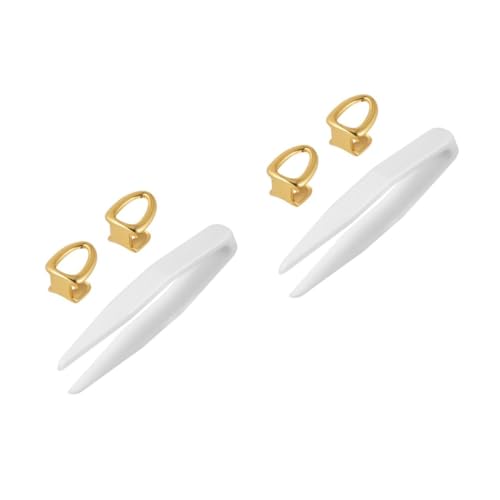 Healvian 4 Stck. Teiliges Hip Hop Zahnkappen aus Kupfer Dekorativer Goldfarbener Einzelzahn Grill Langlebiger Party Schmuck für Rapper Kostüm und Stilvolle Cosplay Accessoires von Healvian