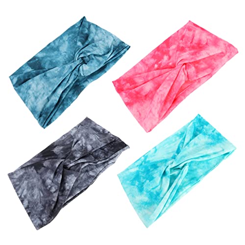 Healvian 4stücke Pack Damen Yoga Stirnbänder Laufen Fitness Sport -schleifen Haarbänder Headwrap von Healvian