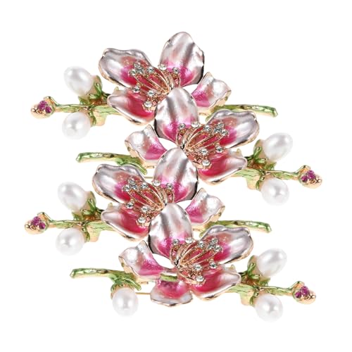 Healvian 4stücke Strass-perlen-blumenbrosche Aus Legierung Dekorative Blumen-anstecknadel Stilvolle Kragennadel Für Kleider Und Kostüme Perlen-blumen-strass-anstecknadel von Healvian