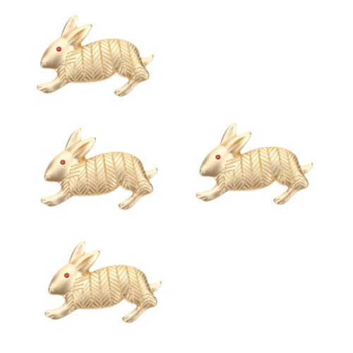 Healvian 4 Stück Brosche für Damen Tierbrosche Metall Niedlicher Schmuck für Kleidung Taschen Hüte für Ostern Valentinstag mit Festem Halt Hautreizungen von Healvian