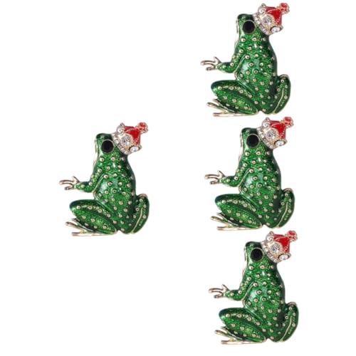 Healvian 4 Stück Cartoon Frosch Brosche für Frauen Anstecknadel Legierung für Schal Kleidung Hüte Süße Tierbrosche von Healvian