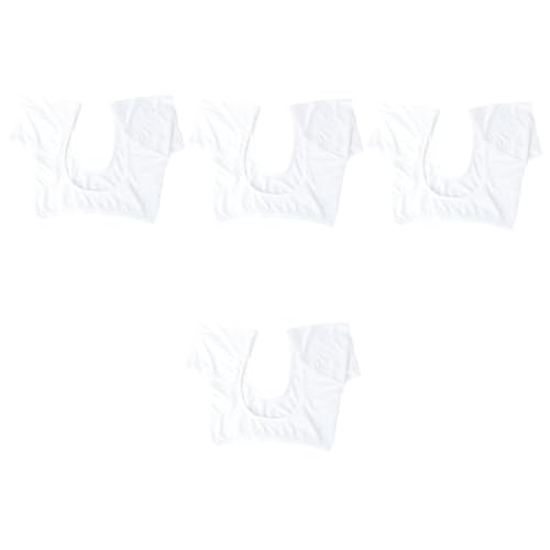 Healvian 4 Stück Unterarm-Schweißweste Sportunterwäsche für Männer Kleiderschutz für Damen - Damen Achselschweißweste - Weißes Unterhemd Sommerhemden für Herren Unterhemden für Männer fit von Healvian