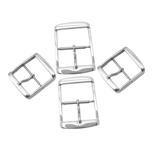 Healvian 4 Stück Edelstahl Uhrenschnalle Rechteckig Langlebig Verstellbar Ersatz für Herren Uhrenarmbänder Zubehör Robust Modern von Healvian