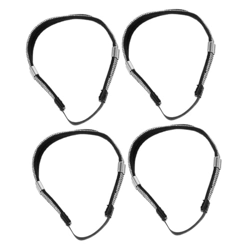Healvian 4 Stück Elastische High Heel Schuhriemen mit Strass Abnehmbar und Verstellbar Anti rutsch Fersenbänder für Damen Geeignet für Lose Schuhe Dekorativ und Sicher für Tanz und Alltag von Healvian
