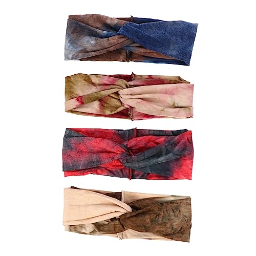 Healvian Modisches Elastisches Haarband 4-teilig Yoga-stirnband Für Frauen Sport-kopftuch Haar-accessoires von Healvian