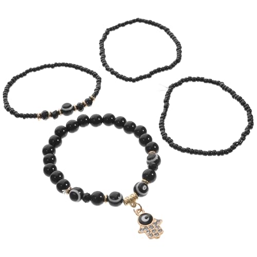 Healvian 4 Stück Evil Eye Armband Set Teiliges Verstellbares Schutzarmband mit Bösem Blick Modisches Handjuwel für Damen und Herren für Sommer und Winter Geburtstag Valentinstag und von Healvian