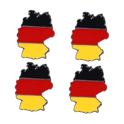 Healvian 4 Stücke Mode Brosche Legierung Flaggen Brosche für Damen Dekorative Kleiderbrosche für Hochzeiten Partys und Alltag von Healvian