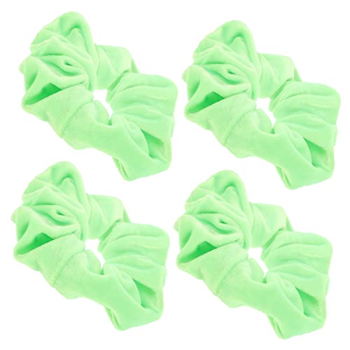 Healvian 4 Stück Fluoreszierende Haargummis für Damen Elastische Haargummis Dekorative Scrunchies für Mädchen Minimalistische Ponytail Halter Praktischer Haarschmuck von Healvian