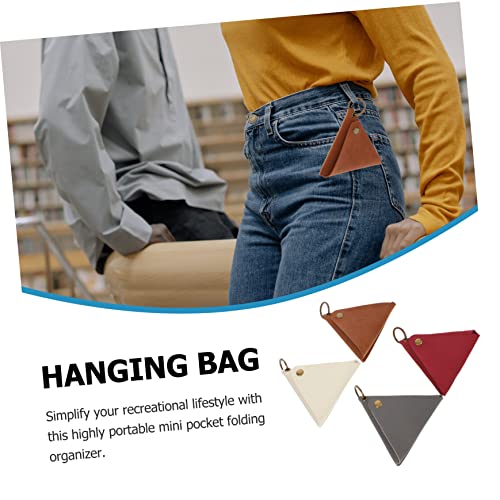 Healvian 4 Stück Geldbörse Schlüsseletui Geldbörsen Für Damen Münzbeutel Für Männer Retro-geldbörse Brieftasche Geldbörse Kleingeldbörse Für Damen Münzbrieftasche Pu-Leder Zufällige Farbe von Healvian