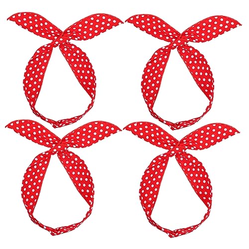 Healvian 4stücke Stoff Stirnband Mit Punkte Muster Damen Haarband Für Sport Party Tanzen Und Alltag Haar Schmuck Für Frauen Und Mädchen von Healvian
