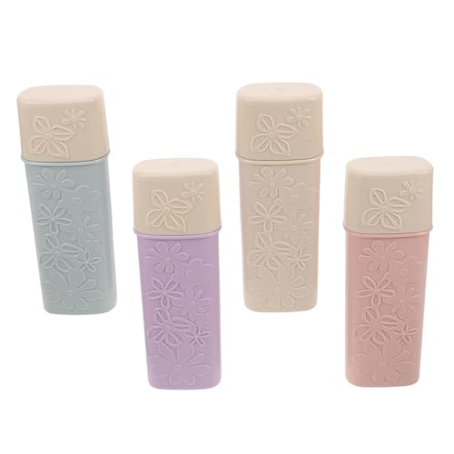 Healvian 4 Stück Geschnitzte Schlichte Zahnbürstenkiste Staubdichter Zahnbürstenhalter Tragbares Zahnbürstenkoffer Aufbewahrungsbehälter Für Zahnpasta Reise-zahnbürsten-Organizer Plastik von Healvian