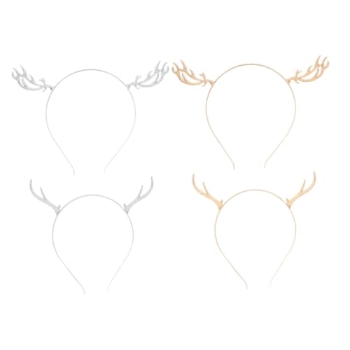 Healvian 4stücke Geweih Design Haarreifen Aus Legierung Für Weihnachts Party Kopfschmuck Haar Accessoire Mit Kreativem Stil Für Mädchen Und Feste von Healvian