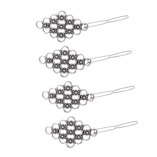 Healvian Vintage Floral Haarspangen 4 Stück Haarklammern aus Legierung für Partys und Festivals Leicht und Tragbar Haarmarkierungen von Healvian