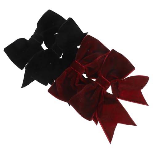 Healvian 4 Stück Haarspange aus Samt mit Schleife Haarschmuck aus Samt Haarspange -Bogenklauenclip große Haarschleifen Frauen Haarbögen Schmetterlingskrallen-Haarspangen Metall von Healvian