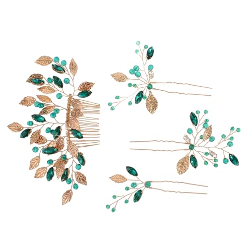 Healvian 4stücke Brautblumenkopfschmuck Mit Kristallperlen Dekorative Haarnadeln Und Seitliche Haarkämme Für Hochzeit Und Bankett Handgefertigte Asiatische Haarnadeln Im Retro-stil von Healvian