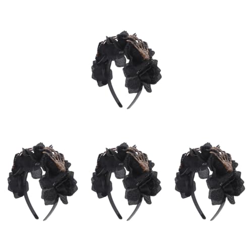 Healvian 4 Stück Halloween Skelett Hände Haarreif mit Blumen Einzigartiges Kostüm Accessoire für Party Festival und Karneval Wiederverwendbar und Komfortabel von Healvian