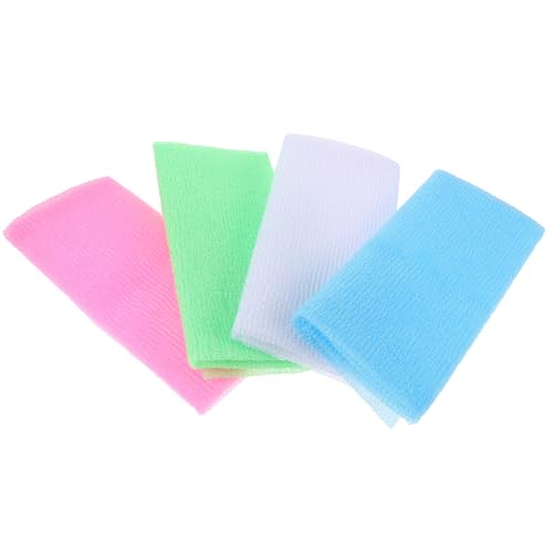 Healvian 4 Stück Japanische Peeling-waschlappen Handtücher Körperwäscher Für Die Dusche Rückenwäscher-handtuch Weicher Nylon-körperwaschlappen Für Das Bad von Healvian