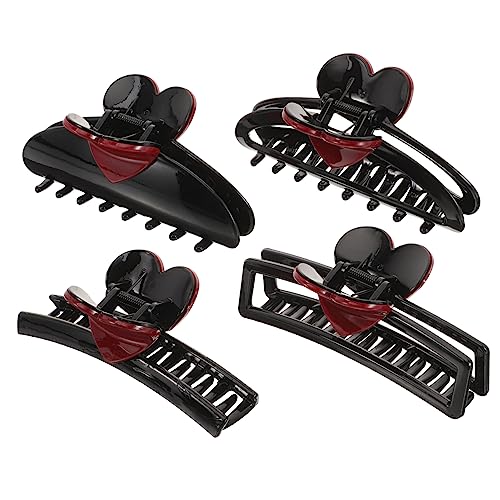 Healvian 4 Stück Herz-clips für Frauen Haarspangen Kieferclips für Kopfbedeckungen Einzigartiges Design Haarspangen für Partys von Healvian